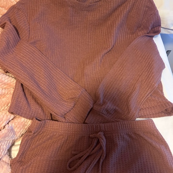 Other - Cozy Waffle Knit Lounge Set in Mauve